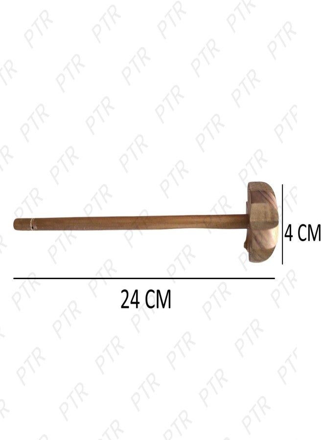 PTR Wooden Whisk & Beater | Handcrafted Mathani, Lassi & Curd Churner | Compact & Glass-Friendly | Anti-Bacterial | Termite-Resistant | Eco-Safe | Made in India | Smooth Glass Rai Finish (24 CM) - Image 2